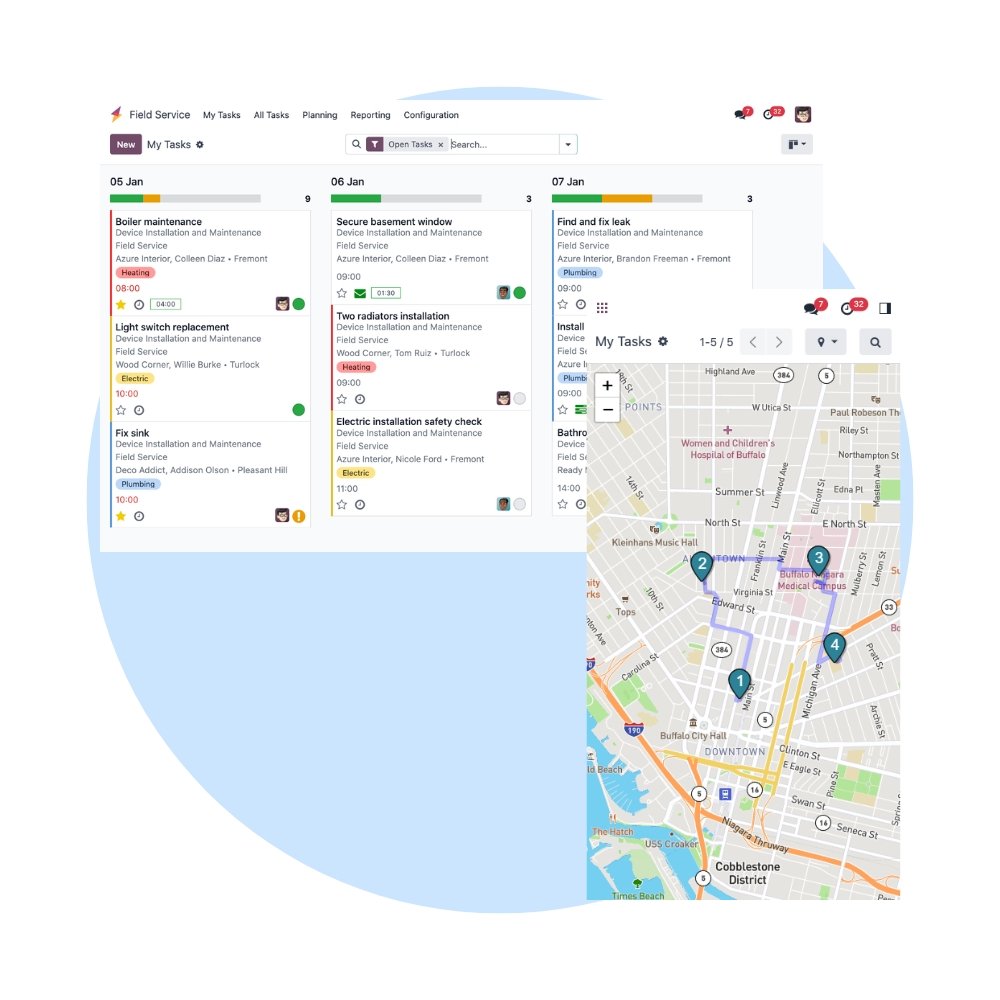 Odoo Field Service Customization