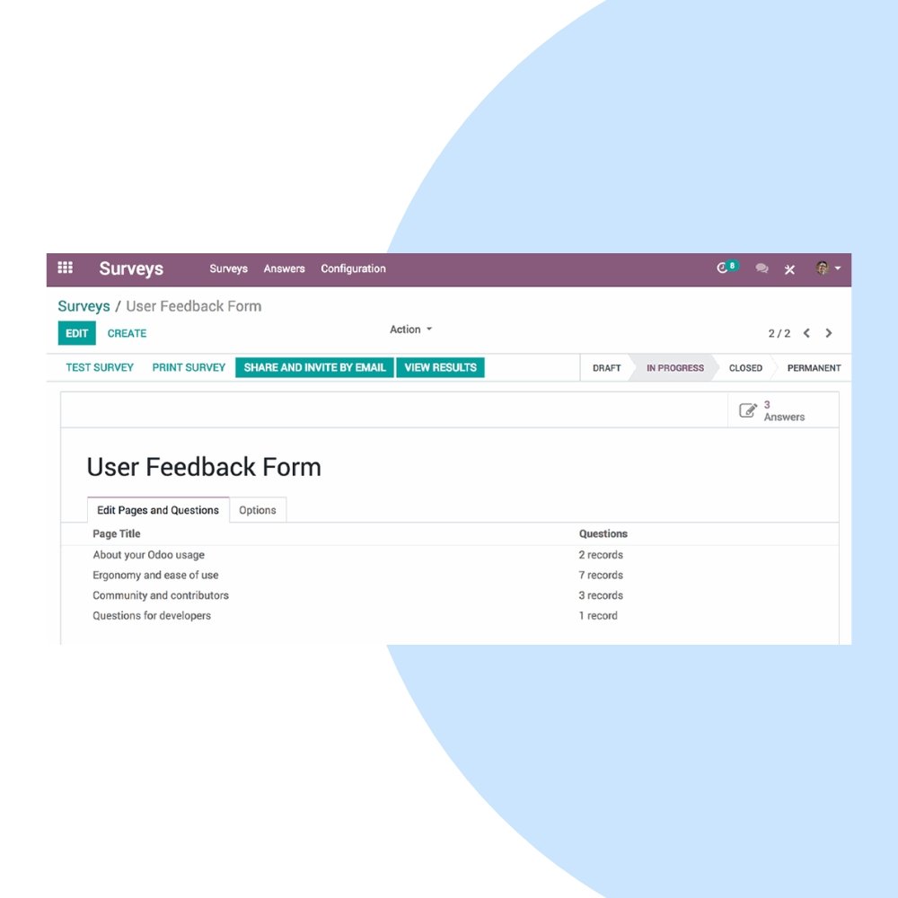 Odoo Surveys Implementation